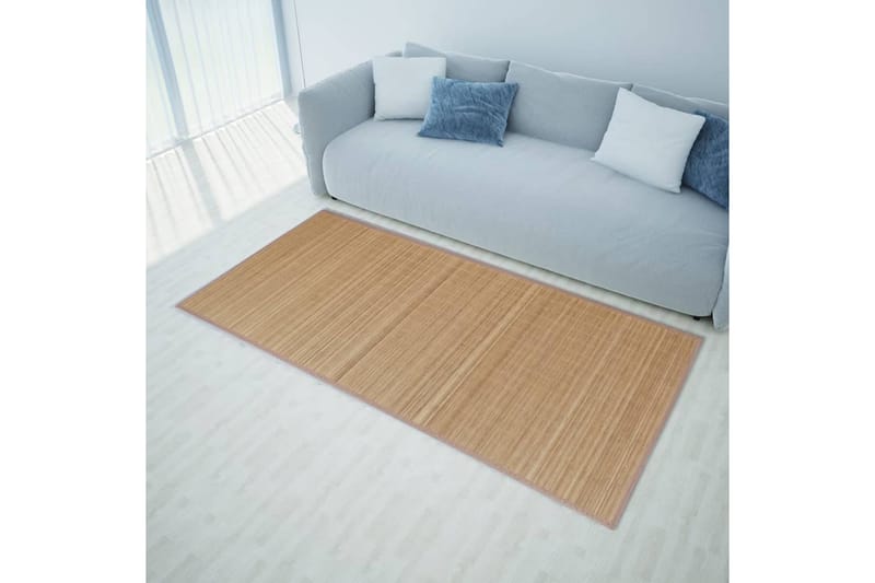 Firkantet Brun Bamboo Tæppe 120 X 180 Cm - Brun - Tekstiler - Tæpper - Moderne tæppe - Sisaltæpper