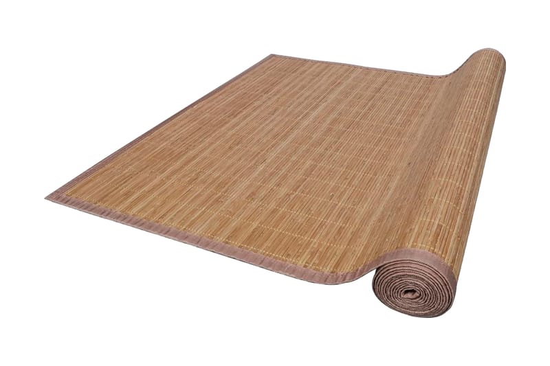 Firkantet Brun Bamboo Tæppe 120 X 180 Cm - Brun - Sisaltæpper - Jutemåtter & hampemåtter