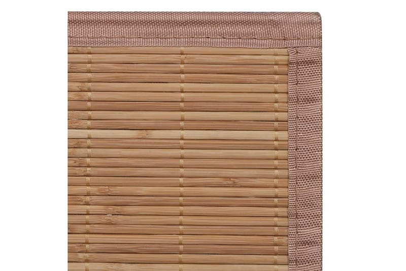 Firkantet Brun Bamboo Tæppe 120 X 180 Cm - Brun - Tekstiler - Tæpper - Moderne tæppe - Sisaltæpper