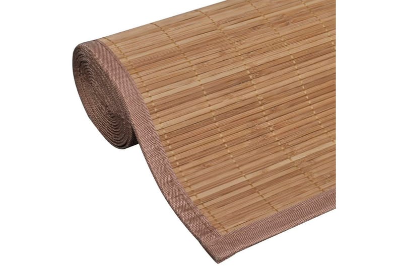 Firkantet Brun Bamboo Tæppe 120 X 180 Cm - Brun - Tekstiler - Tæpper - Moderne tæppe - Sisaltæpper