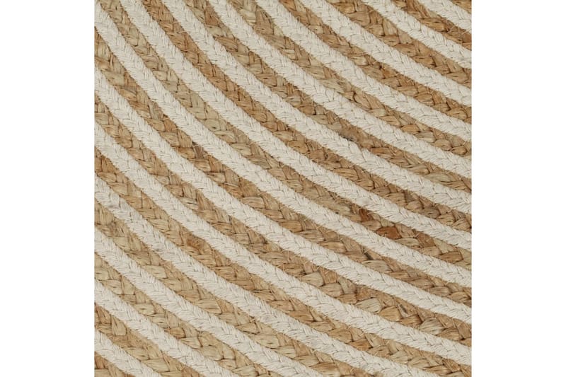 håndlavet jutetæppe med spiraldesign 150 cm hvid - Hvid - Tekstiler - Tæpper - Moderne tæppe - Sisaltæpper