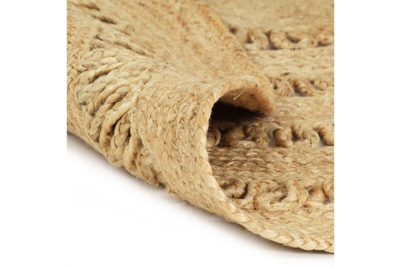 håndlavet tæppe flettet jute 120 cm - Brun - Tekstiler - Tæpper - Moderne tæppe - Sisaltæpper