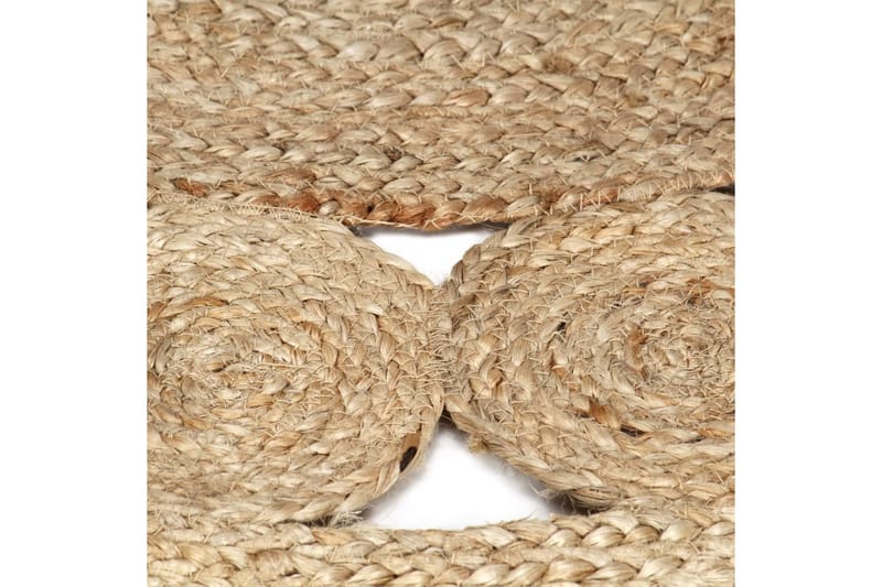 håndlavet tæppe flettet jute 90 cm - Brun - Tekstiler - Tæpper - Moderne tæppe - Sisaltæpper