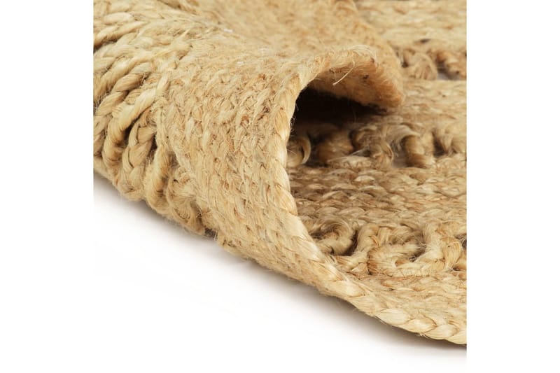 håndlavet tæppe flettet jute 90 cm - Brun - Tekstiler - Tæpper - Moderne tæppe - Sisaltæpper