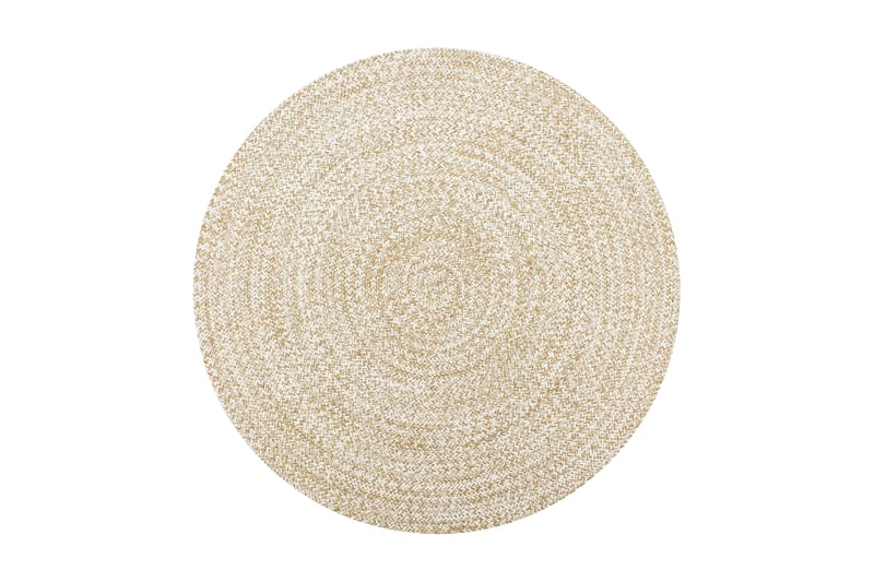 håndlavet tæppe jute 120 cm hvid og naturfarvet - Hvid - Tekstiler - Tæpper - Moderne tæppe - Sisaltæpper