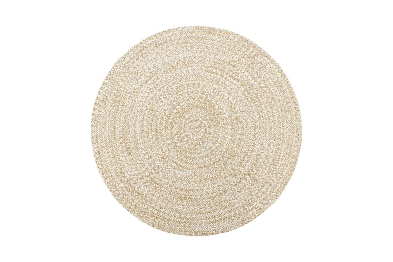 håndlavet tæppe jute 90 cm hvid og naturfarvet - Hvid - Tekstiler - Tæpper - Moderne tæppe - Sisaltæpper