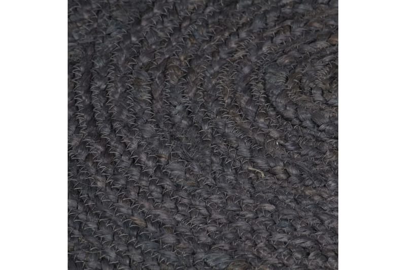 håndlavet tæppe jute rund 150 cm mørkegrå - Grå - Sisaltæpper - Jutemåtter & hampemåtter