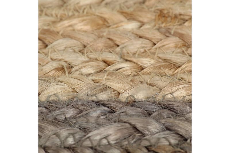 håndlavet tæppe med grå kant jute 120 cm - Grå - Sisaltæpper - Jutemåtter & hampemåtter