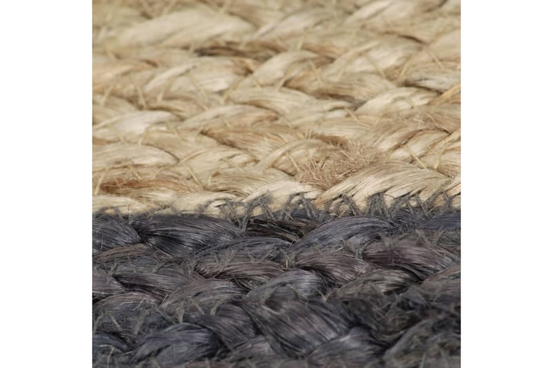 håndlavet tæppe med mørkegrå kant jute 150 cm - Grå - Sisaltæpper - Jutemåtter & hampemåtter