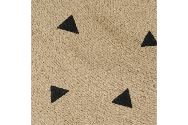h�åndlavet tæppe med trekantsprint jute 150 cm - Brun - Sisaltæpper - Jutemåtter & hampemåtter
