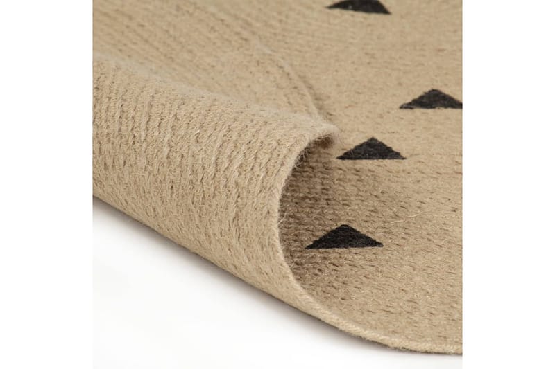 håndlavet tæppe med trekantsprint jute 150 cm - Brun - Sisaltæpper - Jutemåtter & hampemåtter