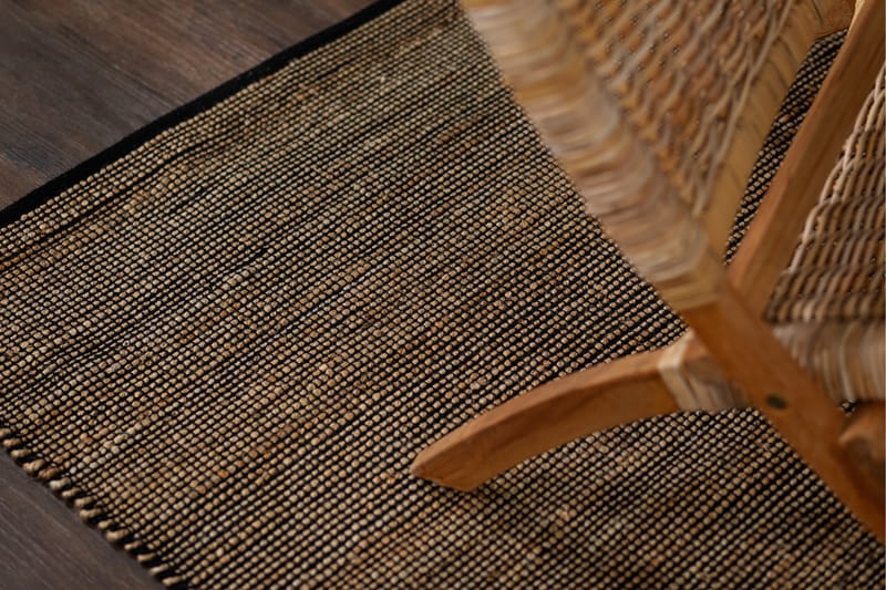 Kavali Jutetæppe 75x150 cm - Natur/sort - Tekstiler - Tæpper - Moderne tæppe - Sisaltæpper
