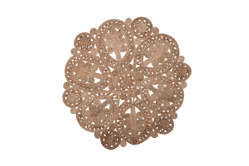 Meckley tæppe glat vævet rund 120 cm, Beige