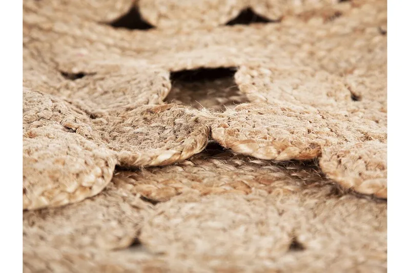 Szypowski tæppe glat vævet rund 120 cm - Beige - Tekstiler - Tæpper - Moderne tæppe - Sisaltæpper