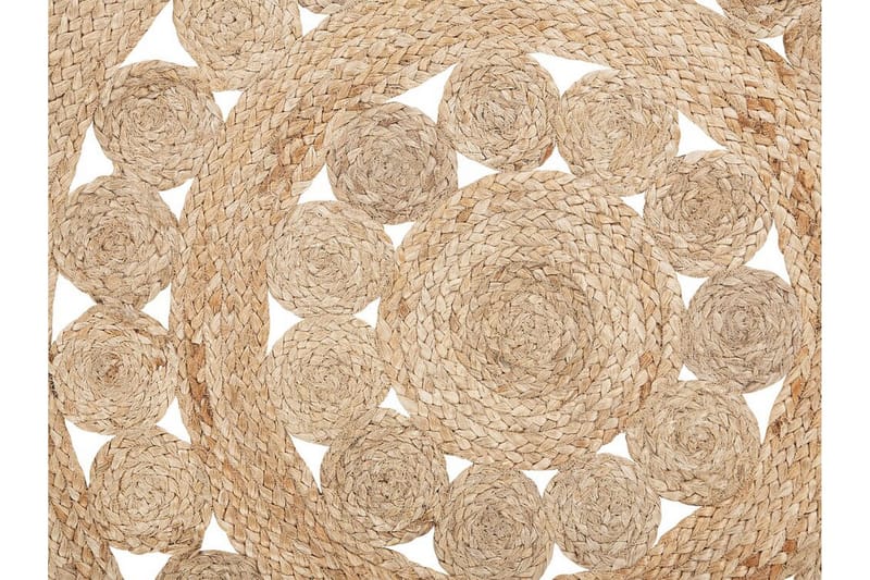 Szypowski tæppe glat vævet rund 120 cm - Beige - Tekstiler - Tæpper - Moderne tæppe - Sisaltæpper