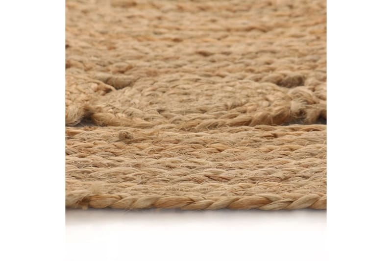 Tæppe Flettet Design Jute 90 Cm Rund - Beige - Tekstiler - Tæpper - Moderne tæppe - Sisaltæpper
