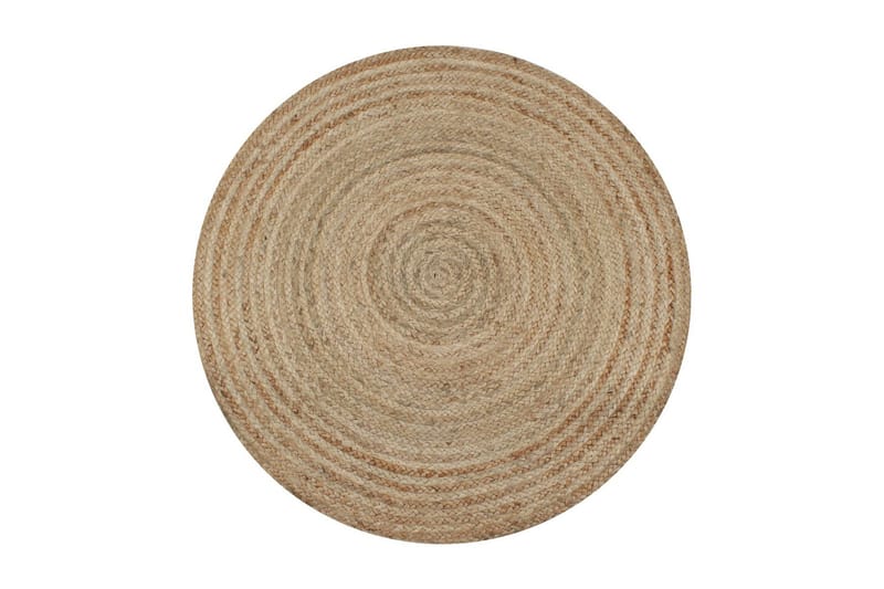 Tæppe Flettet Jute 90 Cm Rund - Beige - Sisaltæpper - Jutemåtter & hampemåtter