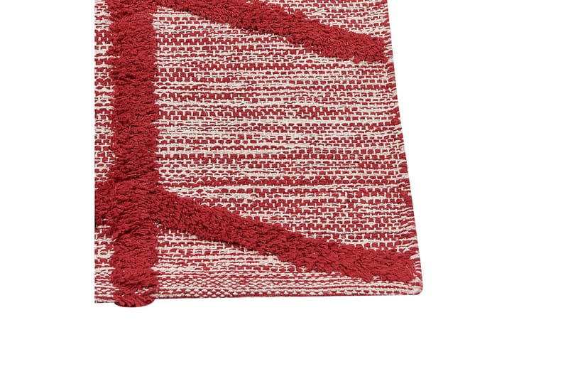 Sivas Bomuldstæppe 140x200 cm - Rød - Tekstiler - Tæpper - Moderne tæppe - Bomuldstæpper