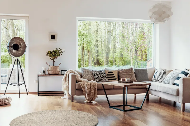 Skagen Uldtæppe 240 cm Rundt - Naturmelange - Tekstiler - Tæpper - Moderne tæppe - Uldtæppe