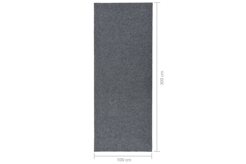 snavsbestandig tæppeløber 100x300 cm grå - Grå - Tekstiler - Tæpper - Moderne tæppe - Gangmåtter