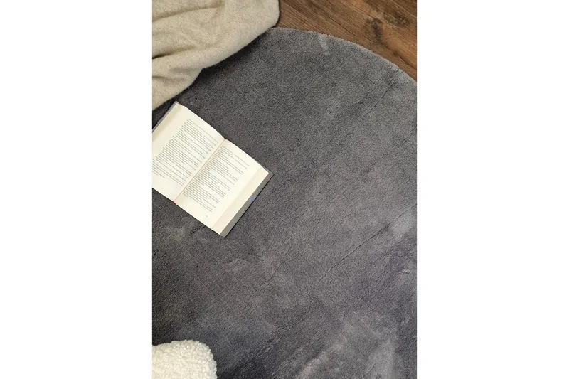 Soft Wilton-tæppe Rundt 120 cm - Grafitgrå - Tekstiler - Tæpper - Moderne tæppe - Wiltontæpper