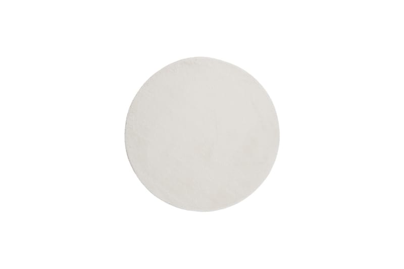 Soft Wilton-tæppe Rundt 240 cm, Hvid