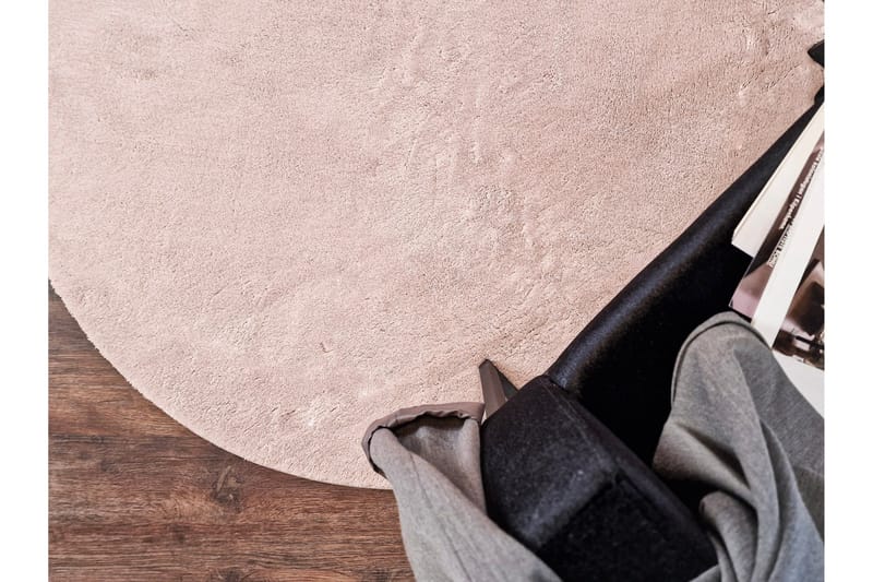 Soft Wiltontæppe 160 cm Rund - Rosa - Tekstiler - Tæpper - Moderne tæppe - Wiltontæpper
