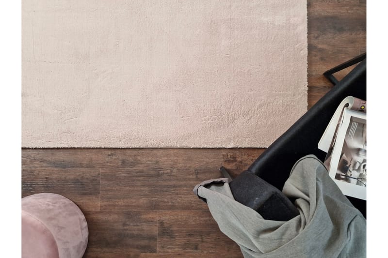 Soft Wiltontæppe 80x230 cm Oval - Rosa - Tekstiler - Tæpper - Moderne tæppe - Wiltontæpper