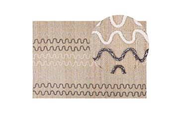 Sogut Jutetæppe 140x200 cm - Beige - Tekstiler - Tæpper - Moderne tæppe - Sisaltæpper