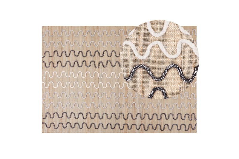 Sogut Jutetæppe 160x230 cm - Beige - Tekstiler - Tæpper - Moderne tæppe - Sisaltæpper