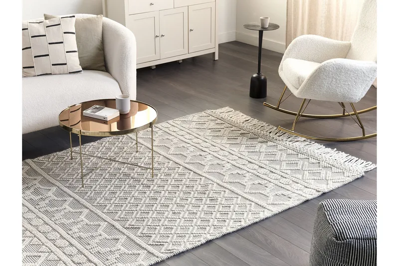 Solhan Uldtæppe 160x230 cm, Beige