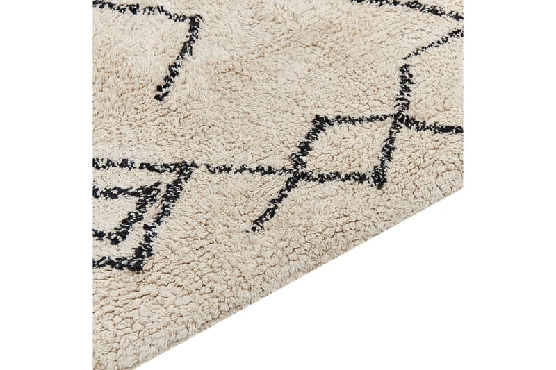 Somek Bomuldstæppe 160x230 cm - Beige - Tekstiler - Tæpper - Moderne tæppe - Bomuldstæpper