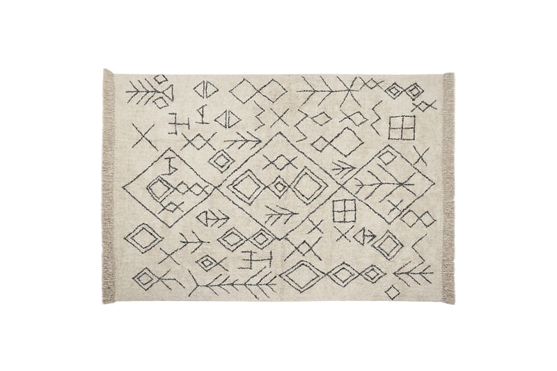 Somek Bomuldstæppe 160x230 cm - Beige - Tekstiler - Tæpper - Moderne tæppe - Bomuldstæpper
