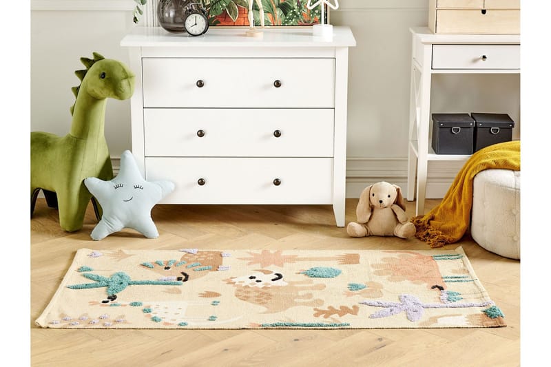 Stabat Bomuldstæppe 80x150 cm - Orange - Tekstiler - Tæpper - Moderne tæppe - Bomuldstæpper