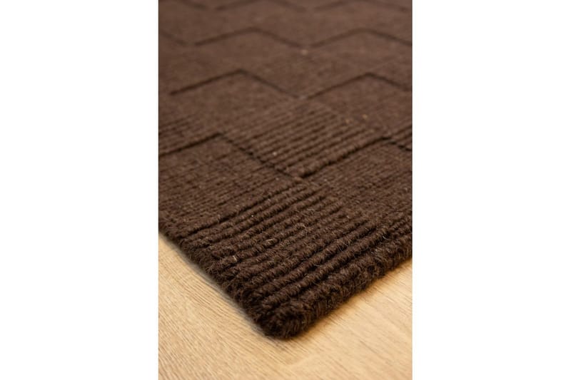 Sydney Uldtæppe 160x230 cm - Brun - Tekstiler - Tæpper - Moderne tæppe - Uldtæppe