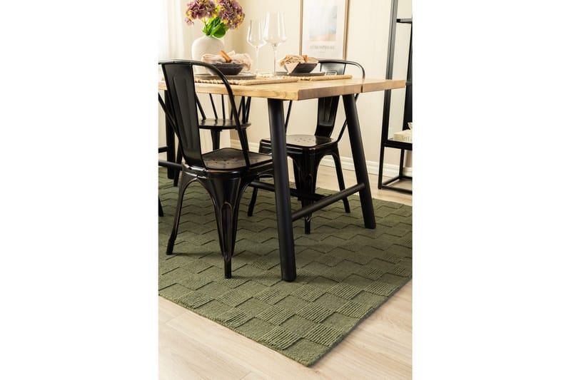 Sydney Uldtæppe 160x230 cm - Grøn - Tekstiler - Tæpper - Moderne tæppe - Uldtæppe