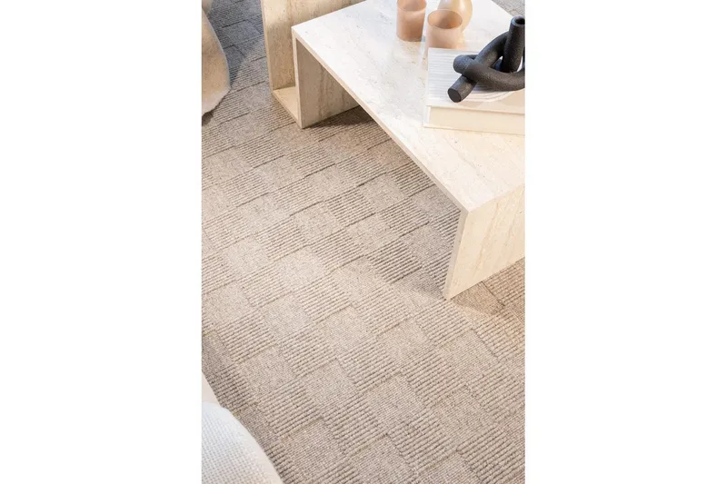 Sydney Uldtæppe 200x200 cm - Grå - Tekstiler - Tæpper - Moderne tæppe - Uldtæppe