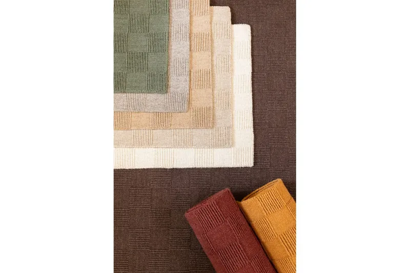 Sydney Uldtæppe 200x200 cm - Orange - Tekstiler - Tæpper - Moderne tæppe - Uldtæppe