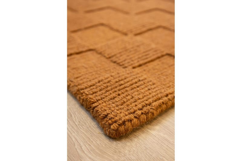 Sydney Uldtæppe 200x200 cm - Orange - Tekstiler - Tæpper - Moderne tæppe - Uldtæppe