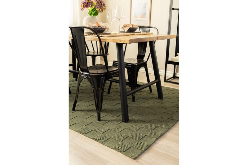 Sydney Uldtæppe 200x300 cm - Grøn - Tekstiler - Tæpper - Moderne tæppe - Uldtæppe