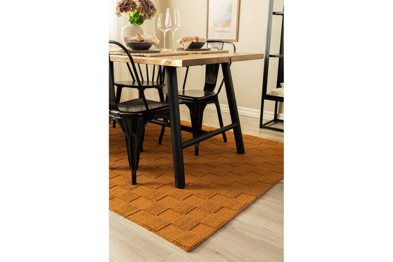 Sydney Uldtæppe 200x300 cm - Orange - Tekstiler - Tæpper - Moderne tæppe - Uldtæppe