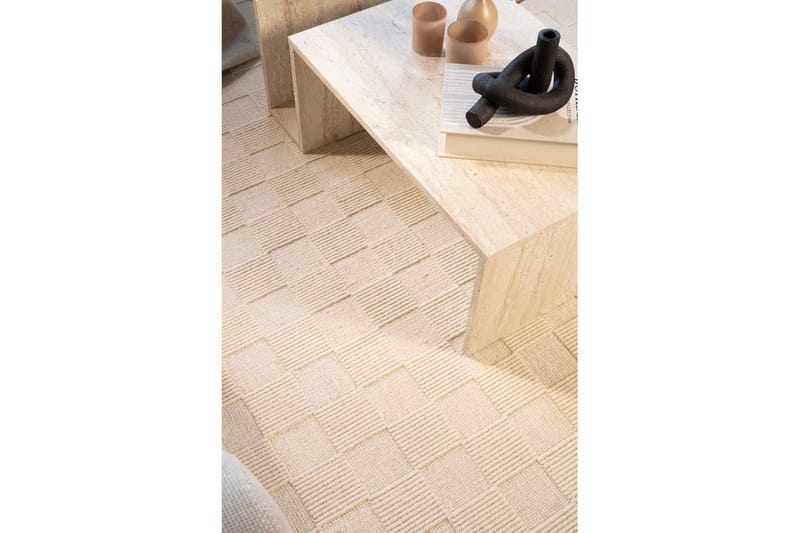 Sydney Uldtæppe 240x340 cm - Beige - Tekstiler - Tæpper - Moderne tæppe - Uldtæppe
