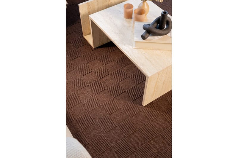 Sydney Uldtæppe 240x340 cm - Brun - Tekstiler - Tæpper - Moderne tæppe - Uldtæppe