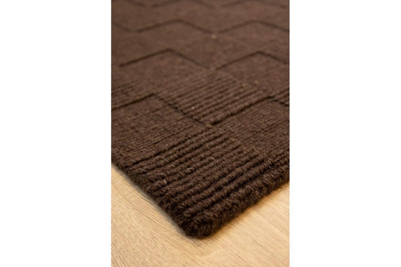 Sydney Uldtæppe 240x340 cm - Brun - Tekstiler - Tæpper - Moderne tæppe - Uldtæppe
