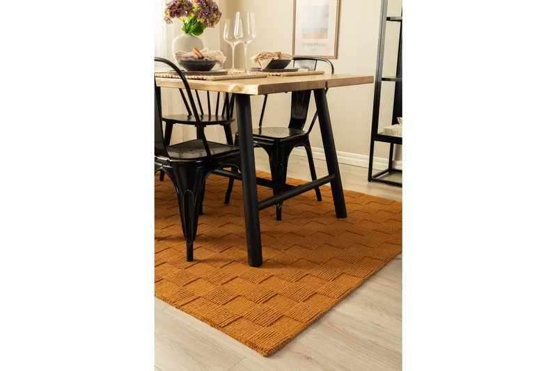 Sydney Uldtæppe 240x340 cm - Orange - Tekstiler - Tæpper - Moderne tæppe - Uldtæppe