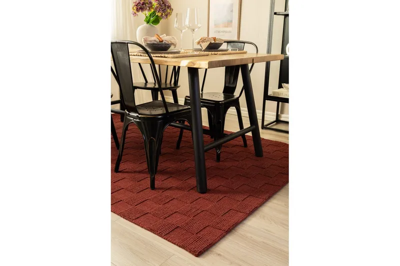 Sydney Uldtæppe 240x340 cm - Rød - Tekstiler - Tæpper - Moderne tæppe - Uldtæppe