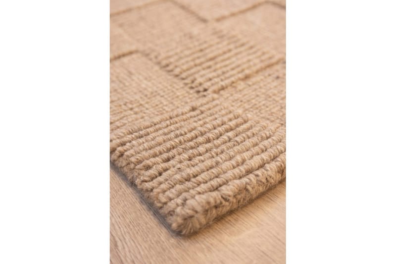 Sydney Uldtæppe 80x150 cm - Beige - Tekstiler - Tæpper - Moderne tæppe - Uldtæppe