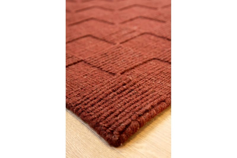 Sydney Uldtæppe 80x150 cm - Rød - Tekstiler - Tæpper - Moderne tæppe - Uldtæppe