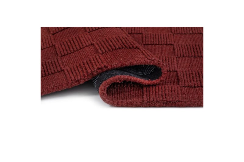 Sydney Uldtæppe 80x150 cm - Rød - Tekstiler - Tæpper - Moderne tæppe - Uldtæppe