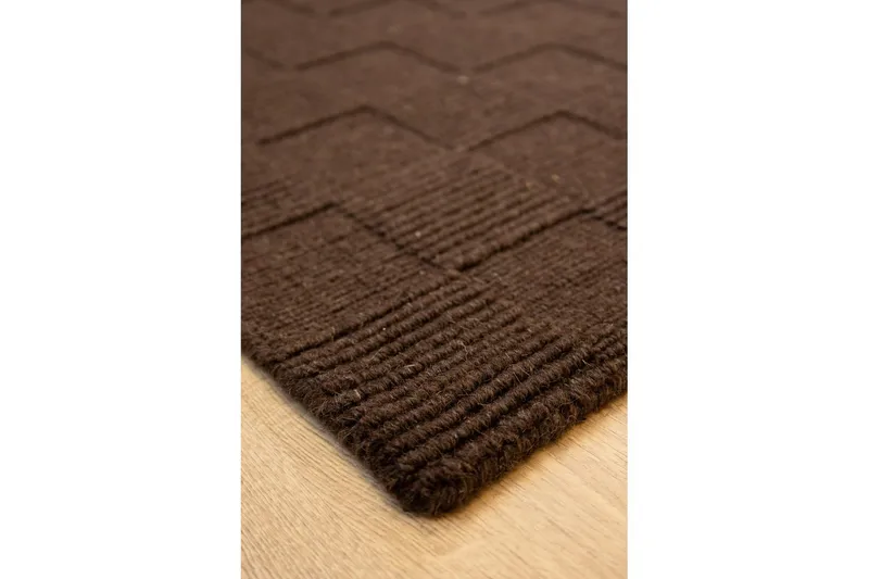 Sydney Uldtæppe 80x250 cm - Brun - Tekstiler - Tæpper - Moderne tæppe - Uldtæppe